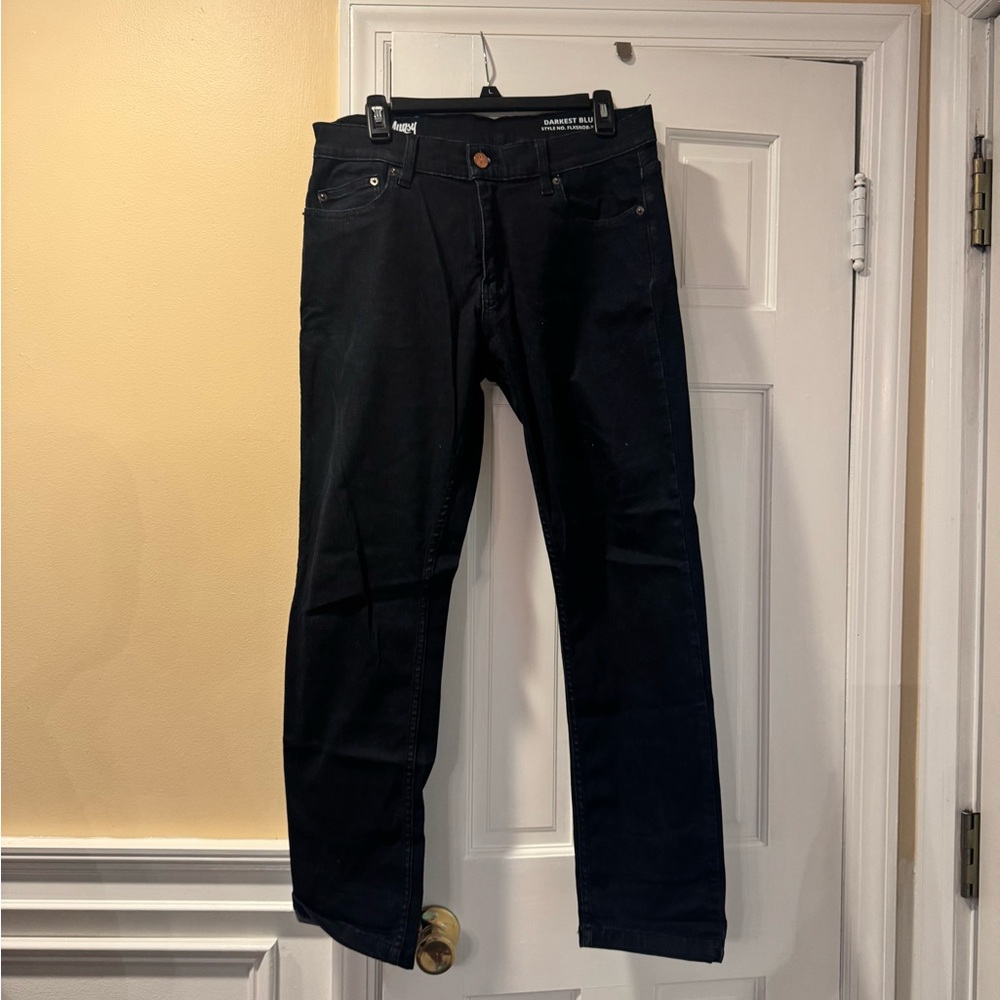 Mugsy Black Straight Leg Jeans Classic Fit 33
